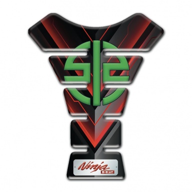 Kawasaki Tank Pad Protector Black with red details Design Ninja H2 Style 