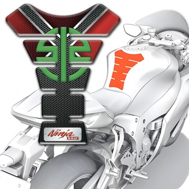 Kawasaki Tank Fuse High-Quality  Silicone Sticker Ninja H2 Version 