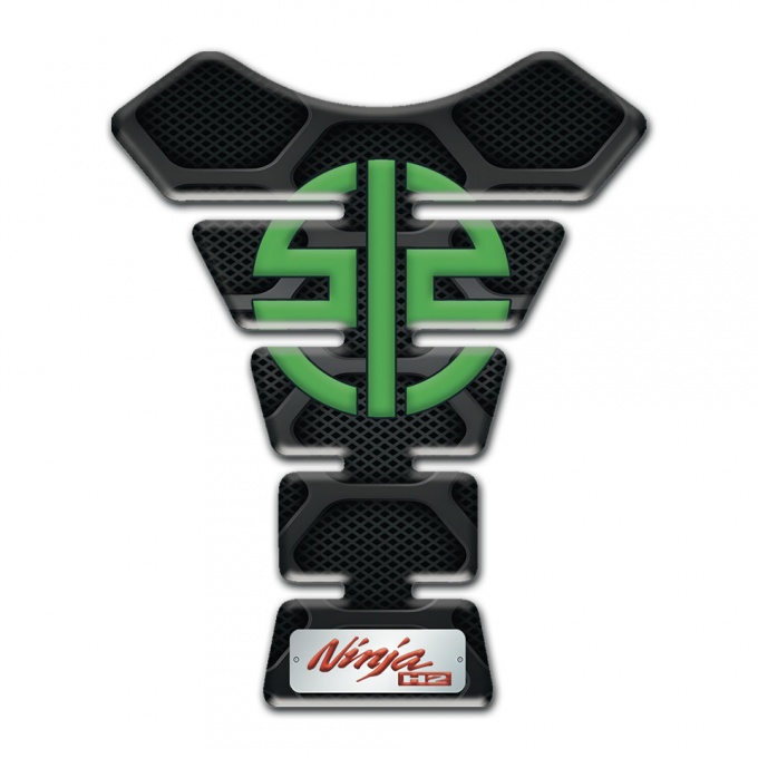 Kawasaki Tank Protector Black with Gray Lines Style Ninja H2 Edition 