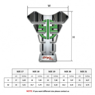 Kawasaki Tank Guard Pads Ninja H2 Style Metal Panel effect Base 