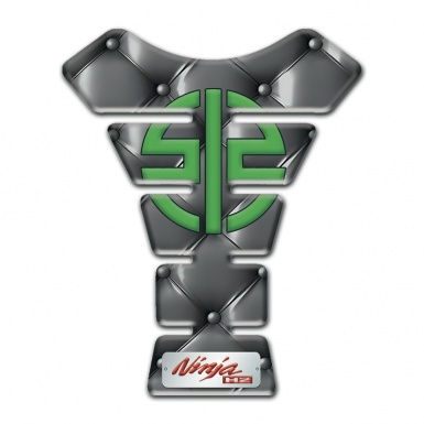 Kawasaki Tank Pad Motorbike Gray Leather Base effect Ninja H2 Style 