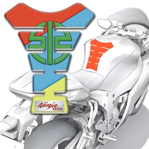 Kawasaki Tank Guard Pads Ninja H2 Model Fresh Colors Design 