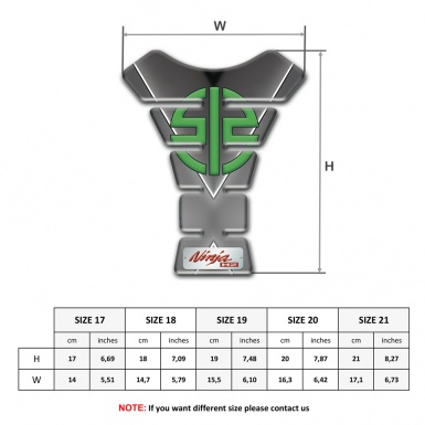 Kawasaki Tank Pad Protector Gray with White V Shape pattern 