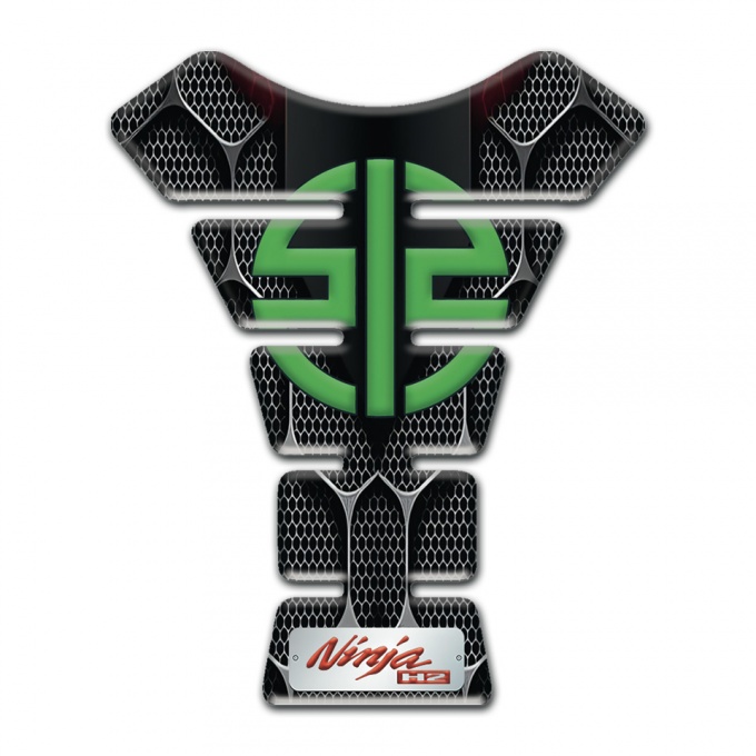 Kawasaki Tank Protector 3D Design with Green logo 