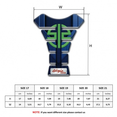 Kawasaki Tank Fuse Dark Blue Parts Design 