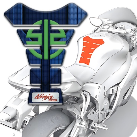 Kawasaki Tank Fuse Dark Blue Parts Design 