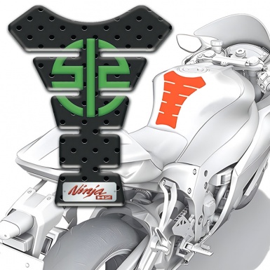 Kawasaki Tank Guard Pads Perforated Rubber base Ninja H2 Edition 