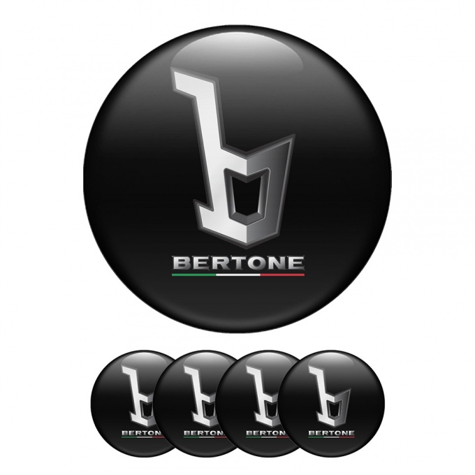 Opel Bertone   Wheel Center Cap Domed Stickers Stilish Black