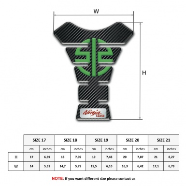 Kawasaki Tank Pad Motorbike Black Carbon Edition Green Symbol Logo 