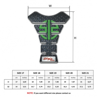 Kawasaki Tank Protector Rough Design base Green Symbol Logo 