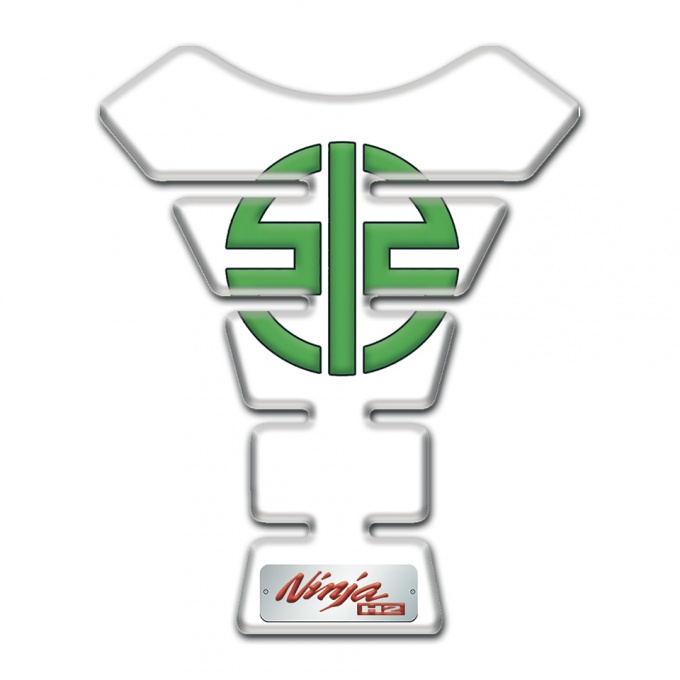 Kawasaki Tank Fuse White POrint Green Symbol Logo 
