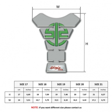 Kawasaki Tank Fuse Gray Print Green Logo Symbol