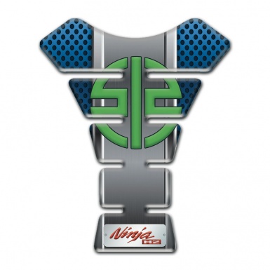 Kawasaki Tank Fuse Blue Perforated Surface Green Logo Symbol