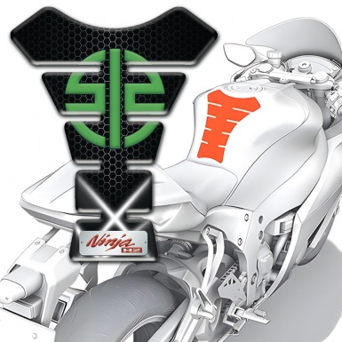 Kawasaki Tank Protector White X Lights Design 