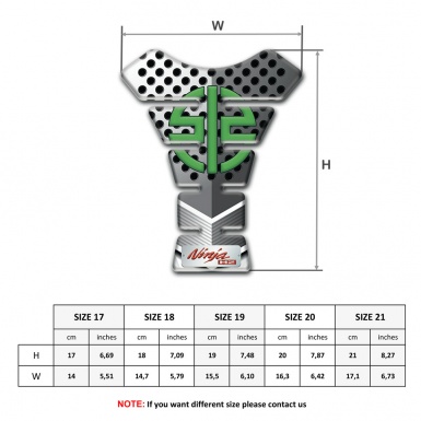 Kawasaki Tank Pad Protector Holes base Effect Green Logo Symbol