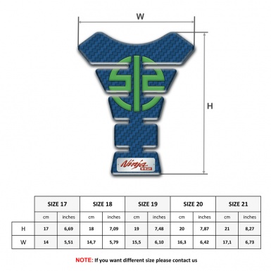 Kawasaki Tank Protector Navy Blue Carbon Ninja H2 Design 