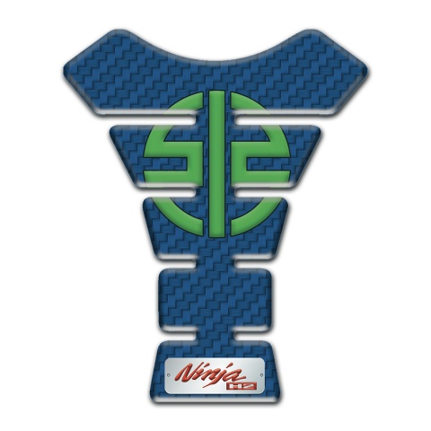 Kawasaki Tank Protector Navy Blue Carbon Ninja H2 Design 