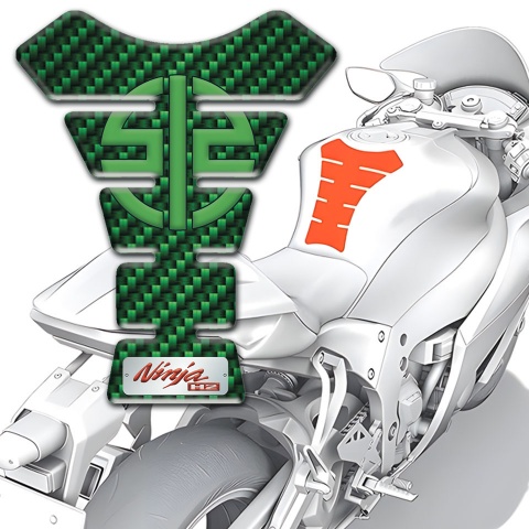 Kawasaki Tank Fuse Green Carbon Ninja H2 Design 