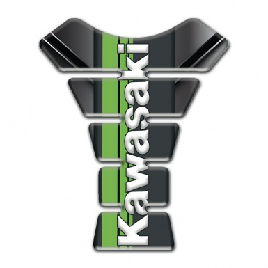 Kawasaki Tank Pad Protector Stylish Model with Vertical White Logo 