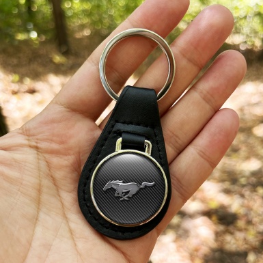 Ford Mustang Key Fob Leather Dark Carbon Chrome Edition