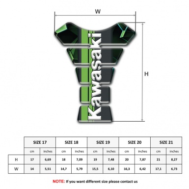 Kawasaki Tank Guard Pads High-Quality Model with Vertical Logo 