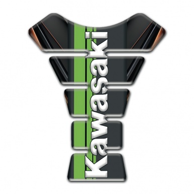 Kawasaki Tank Pad Protector Motorcycle Edition Vertical Logo Style 