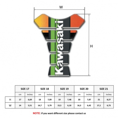 Kawasaki Tank Protector Orange Red Background Model 