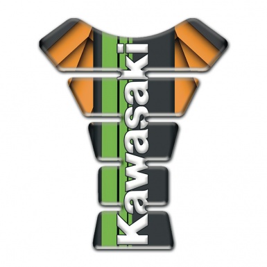 Kawasaki Tank Pad Motorbike Orange Parts Model Edition 