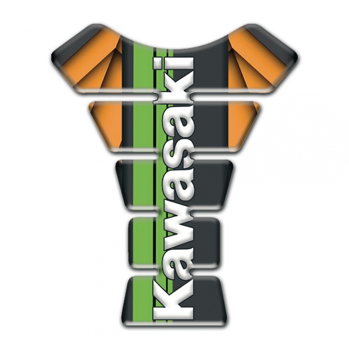 Kawasaki Tank Pad Motorbike Orange Parts Model Edition 