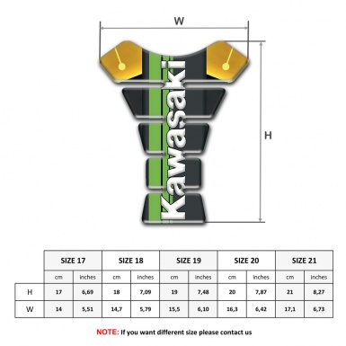 Kawasaki Tank Protector Yellow Ends Base Design 