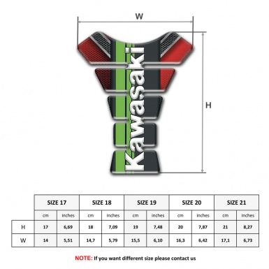 Kawasaki Tank Pad Protector Unique base Style Green tape Logo Panel 