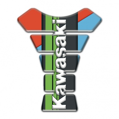 Kawasaki Tank Protector Sky Blue with Red background 