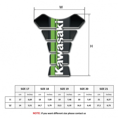 Kawasaki Tank Fuse Motorcycle Anti Slip Sticker High End Model 