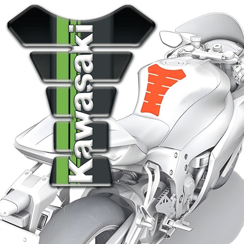 Kawasaki Tank Fuse Motorcycle Anti Slip Sticker High End Model 