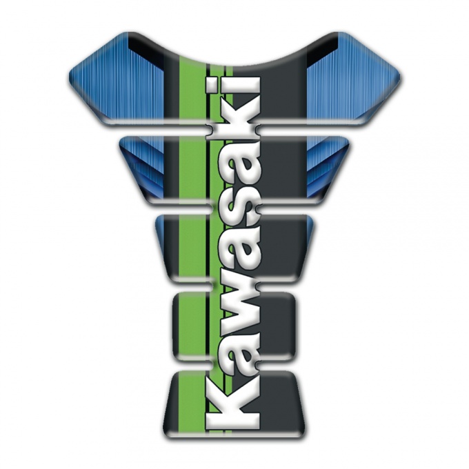 Kawasaki Tank Protector Navy Blue Base Green Tape panel Design 