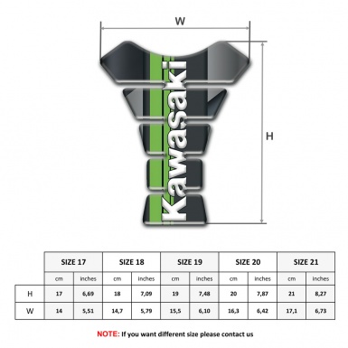 Kawasaki Tank Pad Protector Doagonal Gray Tape background 