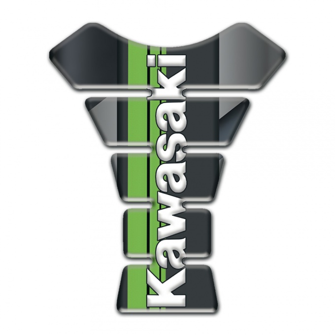 Kawasaki Tank Pad Protector Doagonal Gray Tape background 