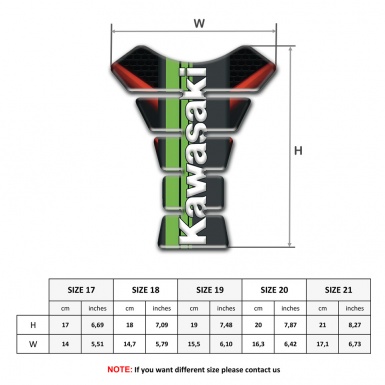 Kawasaki Tank Protector Black watp wiyh red Lights design 