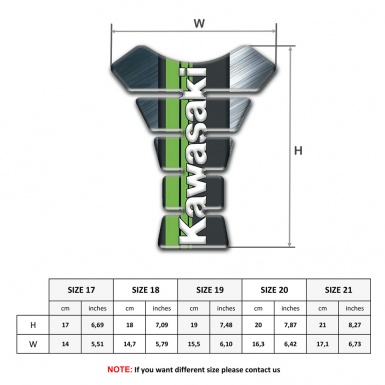 Kawasaki Tank Pad Protector matte Warp design 