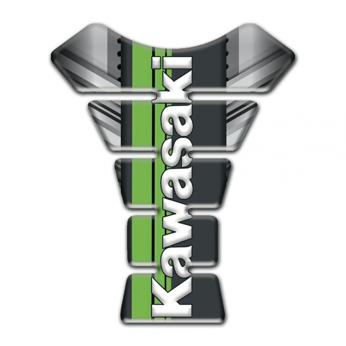 Kawasaki Tank Pad Protector Gray Details Warp design 