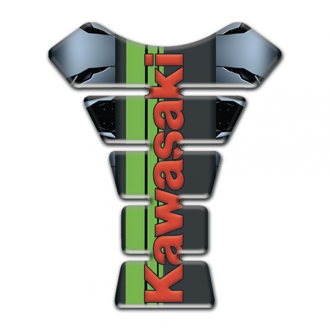 Kawasaki Tank Fuse Torn Base Effect and Red Logo Style 