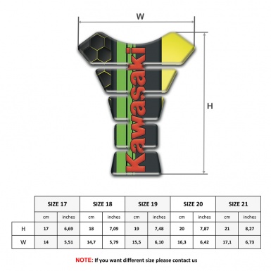 Kawasaki Tank Fuse Stylish Yellow Motive Design 