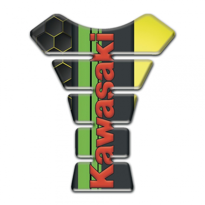 Kawasaki Tank Fuse Stylish Yellow Motive Design 