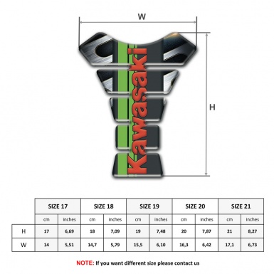 Kawasaki Tank Fuse Metal Element Base Red Logo Design 