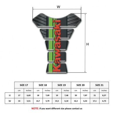 Kawasaki Tank Protector Rubber Style Base Red Logo Edition 