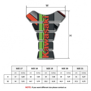 Kawasaki Tank Fuse Grey Orange Diagonal Decoration base Red Logo Style 