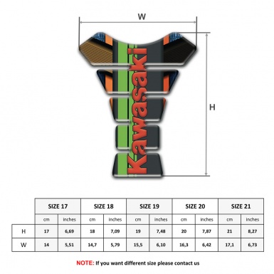 Kawasaki Tank Protector Brown Orange Base Motive Red Logo Version 