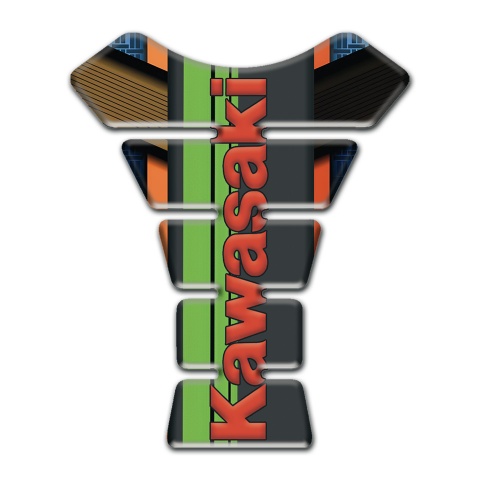 Kawasaki Tank Protector Brown Orange Base Motive Red Logo Version 