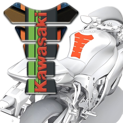 Kawasaki Tank Protector Brown Orange Base Motive Red Logo Version 