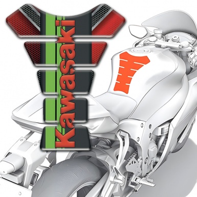 Kawasaki Tank Pad Protector Premium Quality Type with Red Logo 